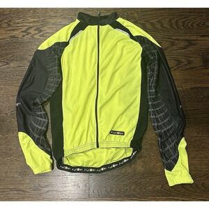 Funkier Cycling Jersey Medium Zip up Long Sleeve‎ Woman's Yellow Biking
